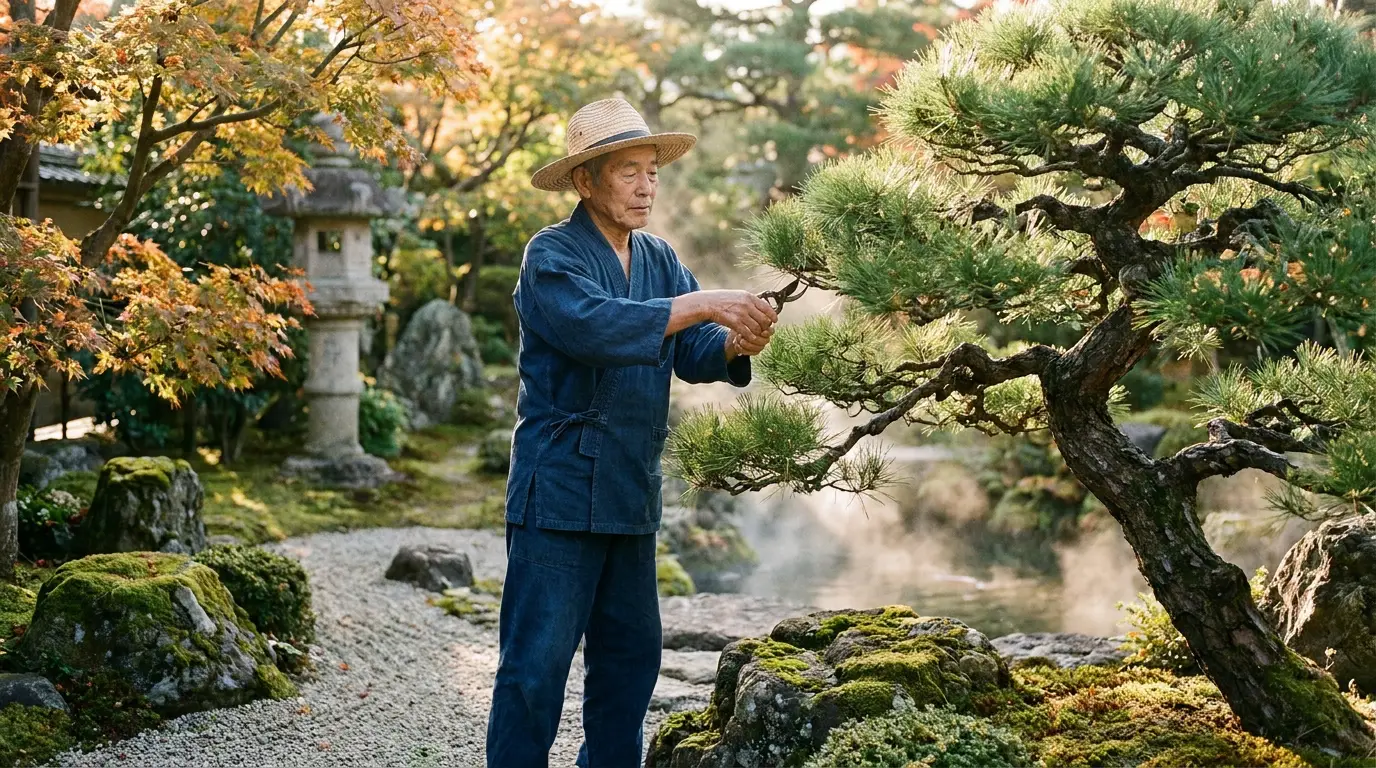 庭師・作庭家（庭をつくり、育てる職人）のイメージ